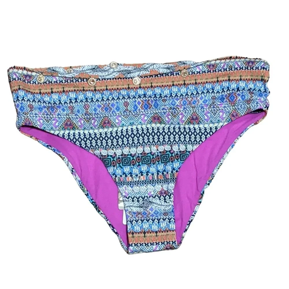 NWT Sunseeker bikini bottom geometric medallion 2192020 midrise size 6/US
